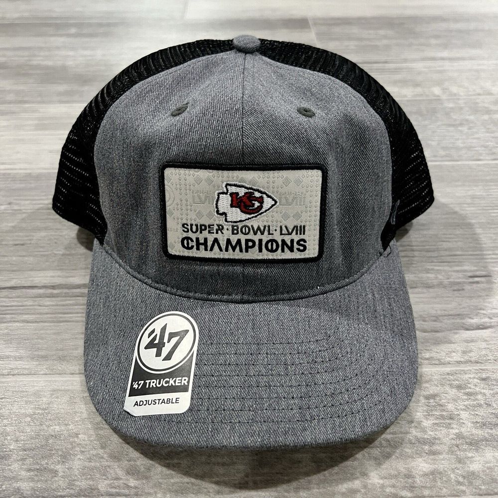 '47 Brand Kansas City Chiefs Super Bowl LVIII Champions Trucker Snapback Hat NWT